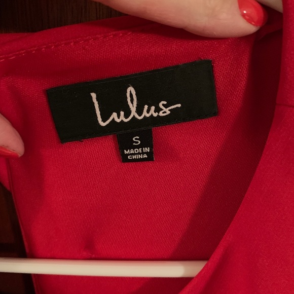 NWOT Lulu’a Be Mine Red Open Back Midi Dress - Picture 7 of 7